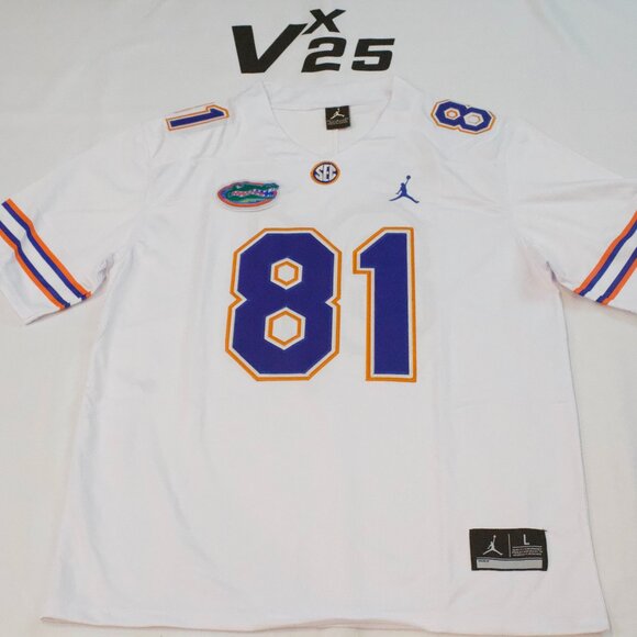 NEW Men's Florida Gators Aaron Hernandez White Throwback Jersey Size Large - Picture 1 of 6